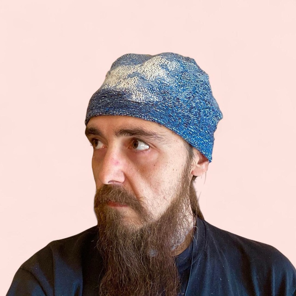 One-of-a-kind Handmade Tapestry Beanie